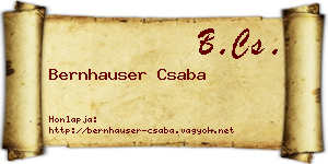Bernhauser Csaba névjegykártya